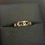 CHANEL Ring Gold Metal CC Ring Golden - Redeluxe