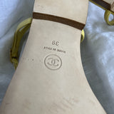 CHANEL Sandals Chanel 20S Yellow Sandals Size 39 - Redeluxe