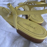 CHANEL Sandals Chanel 20S Yellow Sandals Size 39 - Redeluxe