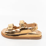 CHANEL Sandals Chanel Dad Sandals - Metallic Gold - Redeluxe