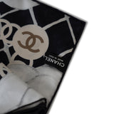 CHANEL Scarf Black CC Square Scarf Black - Redeluxe