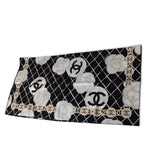 CHANEL Scarf Black CC Square Scarf Black - Redeluxe