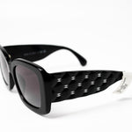 CHANEL Sunglasses Black Black CC Sunglasses 5483-A - Redeluxe