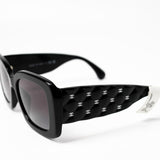 CHANEL Sunglasses Black Black CC Sunglasses 5483-A - Redeluxe