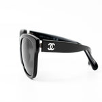 CHANEL Sunglasses Black CC Sunglasses 5380-A - Redeluxe