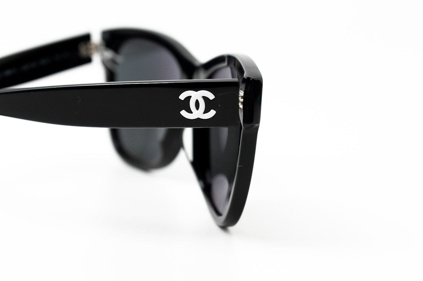 CHANEL Sunglasses Black CC Sunglasses 5380-A - Redeluxe