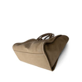 CHANEL Tote Deauville / Beige 22A Dark Beige Deauville Tote Mixed Fibers and Calfskin Light Gold Hardware - Redeluxe