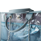 CHANEL Tote Tote PVC Lambskin Stitched Coco Splash Shopping Bag Blue Green Pink - Redeluxe