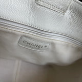 CHANEL Tote White Caviar Quilted Petite Shopping Tote - Redeluxe