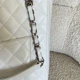 CHANEL Tote White Caviar Quilted Petite Shopping Tote - Redeluxe