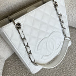 CHANEL Tote White Caviar Quilted Petite Shopping Tote - Redeluxe