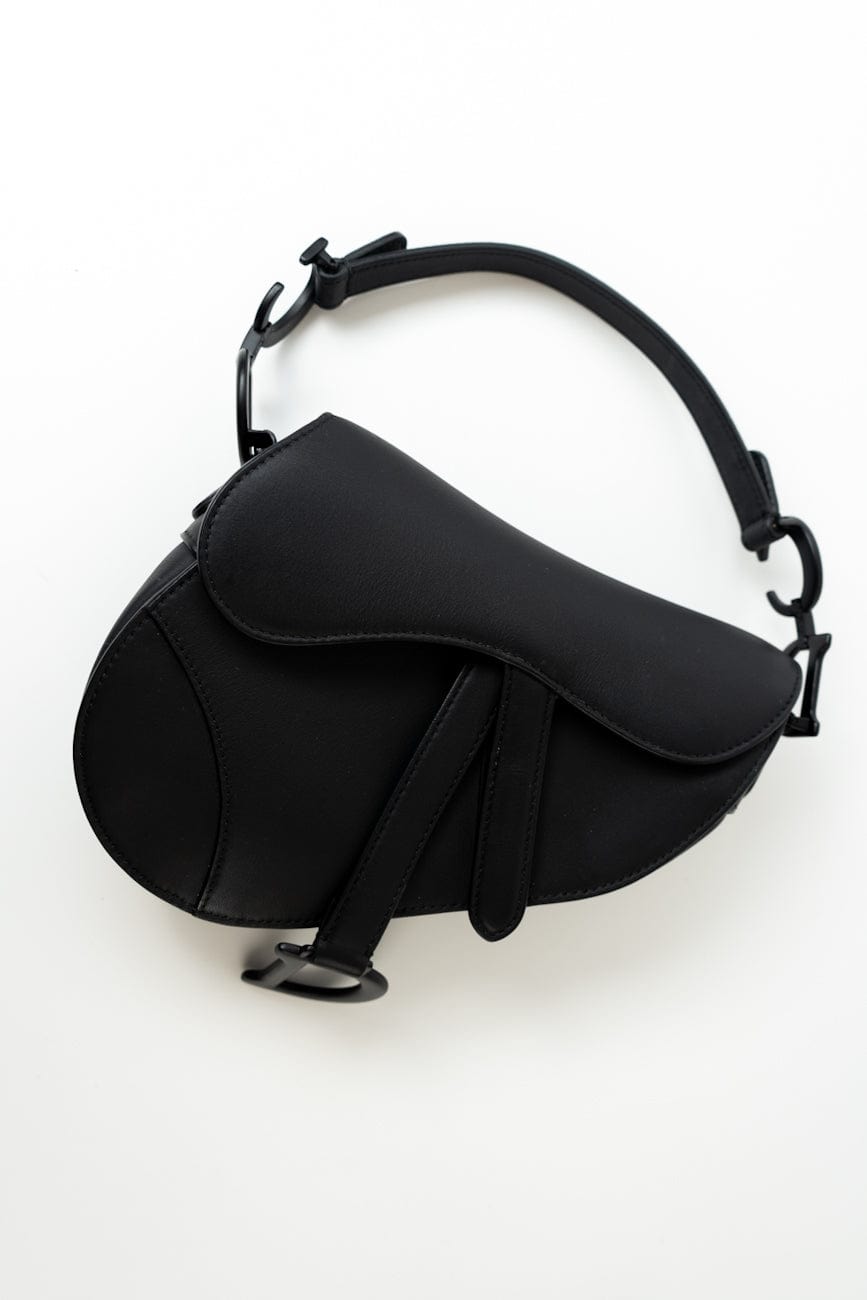 Christian dior saddle bag matte online black