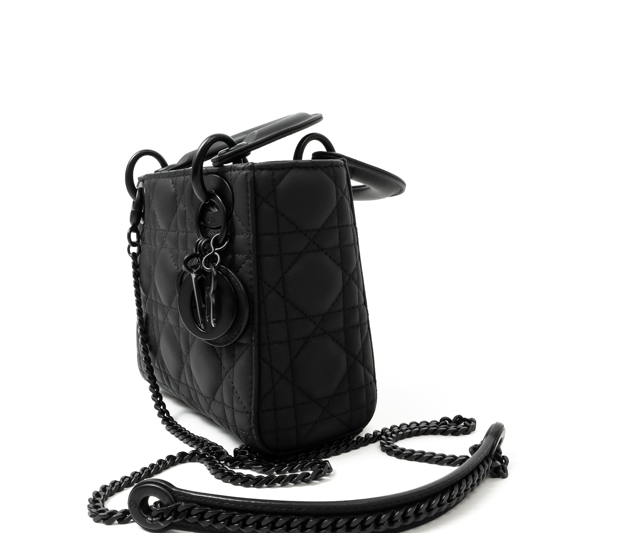 Mini lady dior online matte black