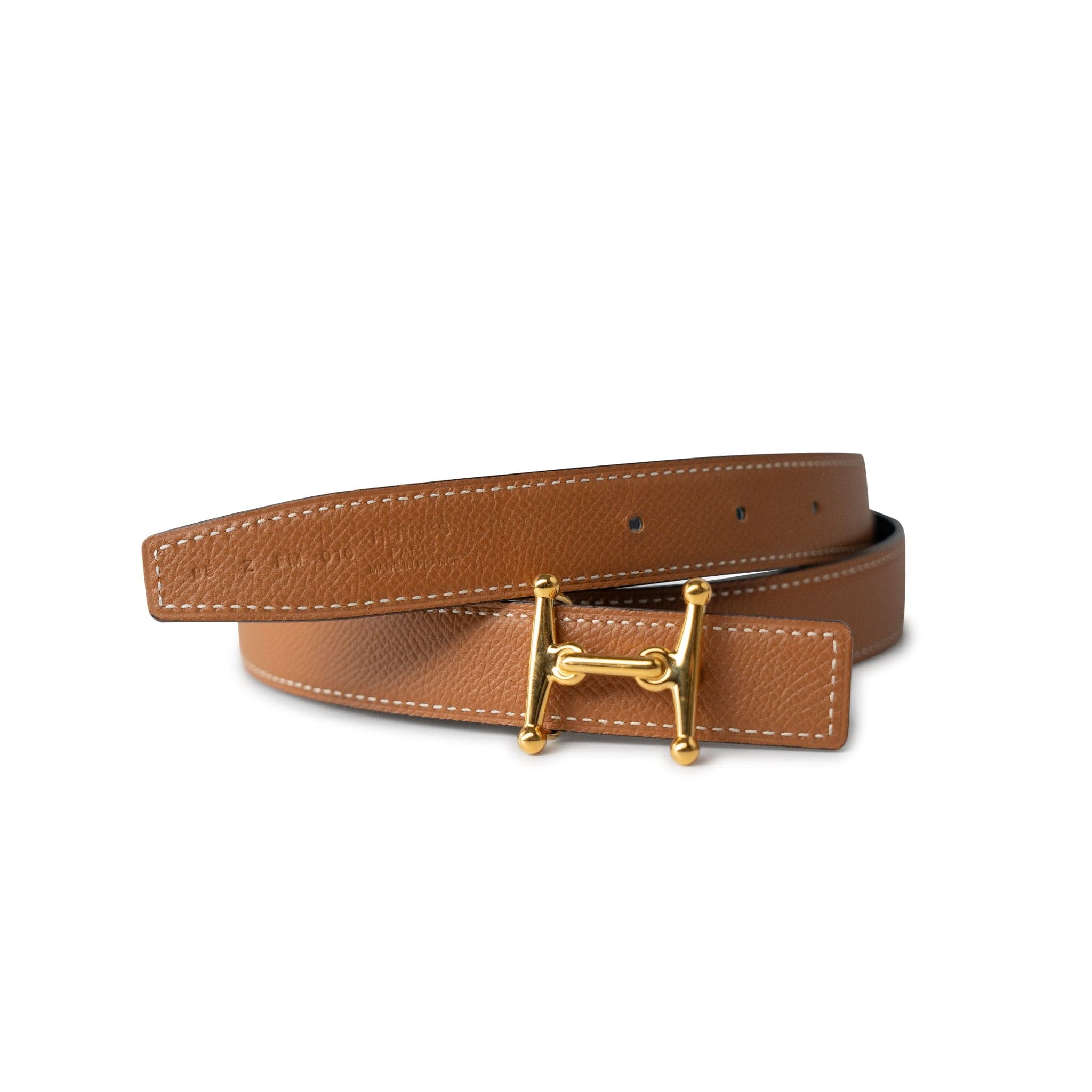 Hermes Black x Brown Reversible Belt Gold Hardware REDELUXE