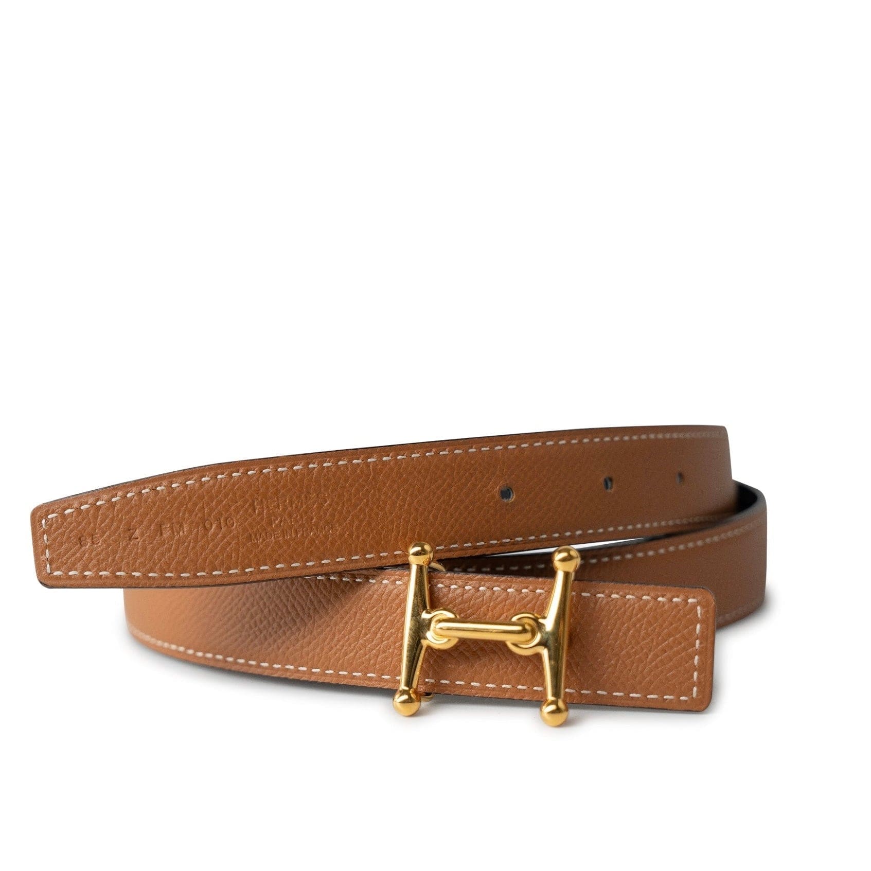 Hermes Belt Brown Hermes Black x Brown Reversible Belt Gold Hardware - Redeluxe