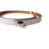 Hermes Belt Pink Epsom Kelly Belt Mauve Pale Palladium Hardware B Stamp - Redeluxe