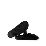 Hermes Black Chypre Sandals Black Calfskin 40.5 / 10.5 US - Redeluxe