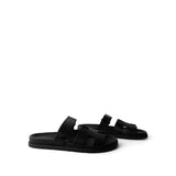 Hermes Black Chypre Sandals Black Calfskin 40.5 / 10.5 US - Redeluxe