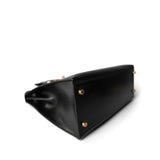 Hermes Black Kelly Sellier 32 Black Box Calfskin Gold Plated (U) Stamp - Redeluxe