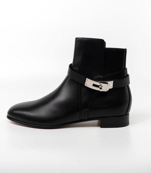 Hermès Black Neo Ankle Boots (Size 37.5)