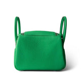 Hermes Green Mini Lindy Vert Comics Clemence Palladium Plated B Stamp - Redeluxe