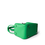 Hermes Green Mini Lindy Vert Comics Clemence Palladium Plated B Stamp - Redeluxe