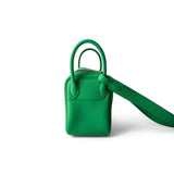 Hermes Green Mini Lindy Vert Comics Clemence Palladium Plated B Stamp - Redeluxe