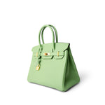 Hermes Handbag Birkin / Green Birkin 30 Vert Criquet Veau Epsom Gold Plated Hardware - Redeluxe