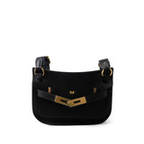 Hermes Handbag Black Mini Jypsiere Black Evergrain Calfskin w/ Wooly Strap Gold Plated B Stamp - Redeluxe