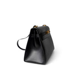 Hermes Handbag Black Mini Kelly Sellier 20 Black Box Calfskin Gold Plated P Circle Stamp - Redeluxe