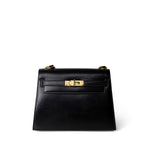 Hermes Handbag Black Mini Kelly Sellier 20 Black Box Calfskin Gold Plated P Circle Stamp - Redeluxe