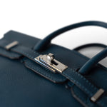 Hermes Handbag Blue / Birkin Birkin 15 Bleu de Prusse Swift Palladium Plated O Square Stamp - Redeluxe