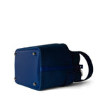 Hermes Handbag Blue Picotin Lock 18 Bleu Royal Swift and Bleu Egee Toile Geoland Cargo Palladium Hardware - Redeluxe