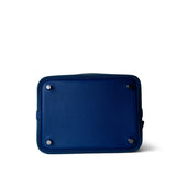 Hermes Handbag Blue Picotin Lock 18 Bleu Royal Swift and Bleu Egee Toile Geoland Cargo Palladium Hardware - Redeluxe