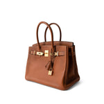 Hermes Handbag Brown / Birkin Birkin 30 Fauve Barenia Gold Plated Hardware C Stamp - Redeluxe