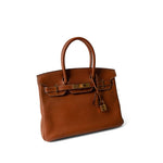 Hermes Handbag Brown / Birkin Birkin 30 Fauve Barenia Gold Plated Hardware C Stamp - Redeluxe