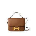 Hermes Handbag Brown Constance 23 Gold Veau Epsom Leather Gold Plated Hardware - Redeluxe