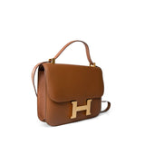 Hermes Handbag Brown Constance 23 Gold Veau Epsom Leather Gold Plated Hardware - Redeluxe