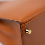 Hermes Handbag Brown Kelly 25 Pain d’Epice Chèvre Mysore Goatskin Gold Plated Hardware Y Stamp - Redeluxe