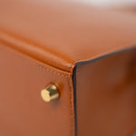 Hermes Handbag Brown Kelly 25 Pain d’Epice Chèvre Mysore Goatskin Gold Plated Hardware Y Stamp - Redeluxe