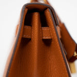 Hermes Handbag Brown Kelly 25 Pain d’Epice Chèvre Mysore Goatskin Gold Plated Hardware Y Stamp - Redeluxe