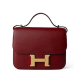 Hermes Handbag Constance / Red Constance 18 Rouge Grenat Veau Epsom Leather Gold Plated A Stamp - Redeluxe