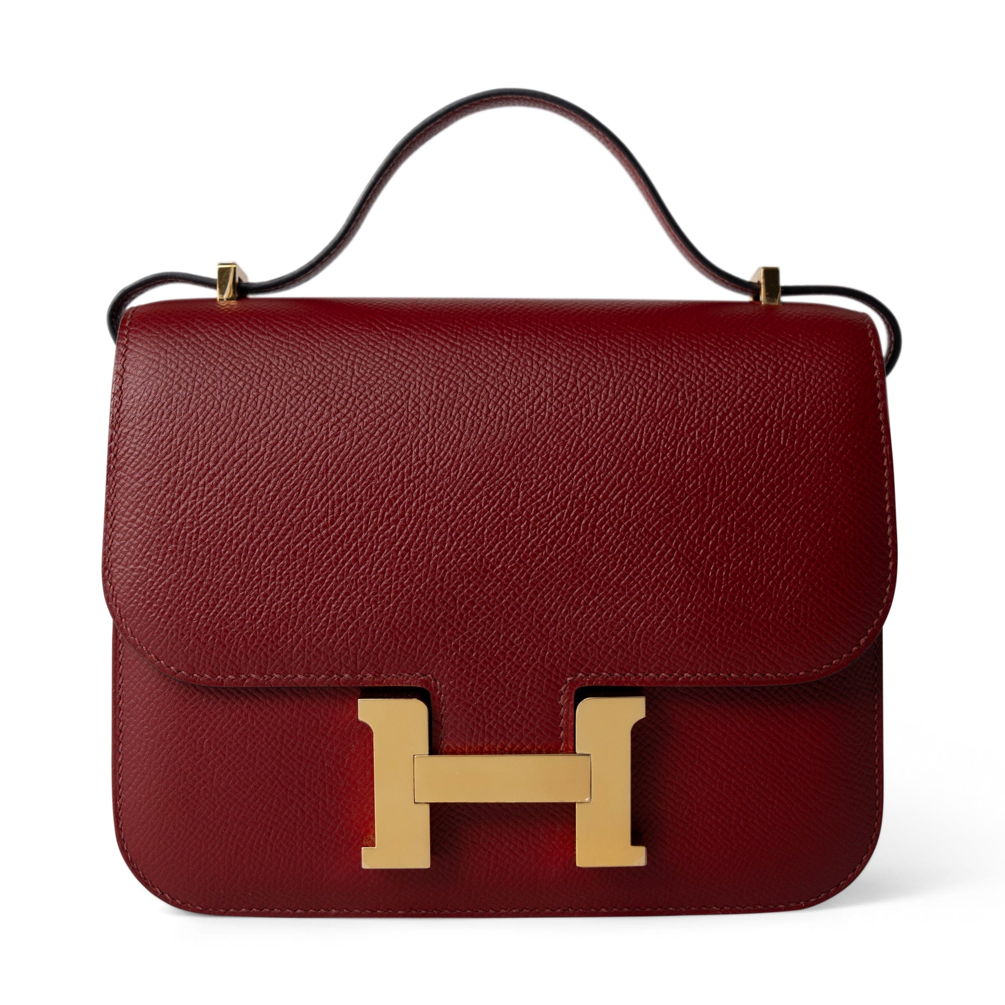 Hermes Handbag Constance / Red Constance 18 Rouge Grenat Veau Epsom Leather Gold Plated A Stamp - Redeluxe