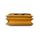 Hermes Handbag Constance / Yellow Hermes Constance 18 Jaune Ambre (Amber Yellow) Palladium Plated Hardware C Stamp - Redeluxe