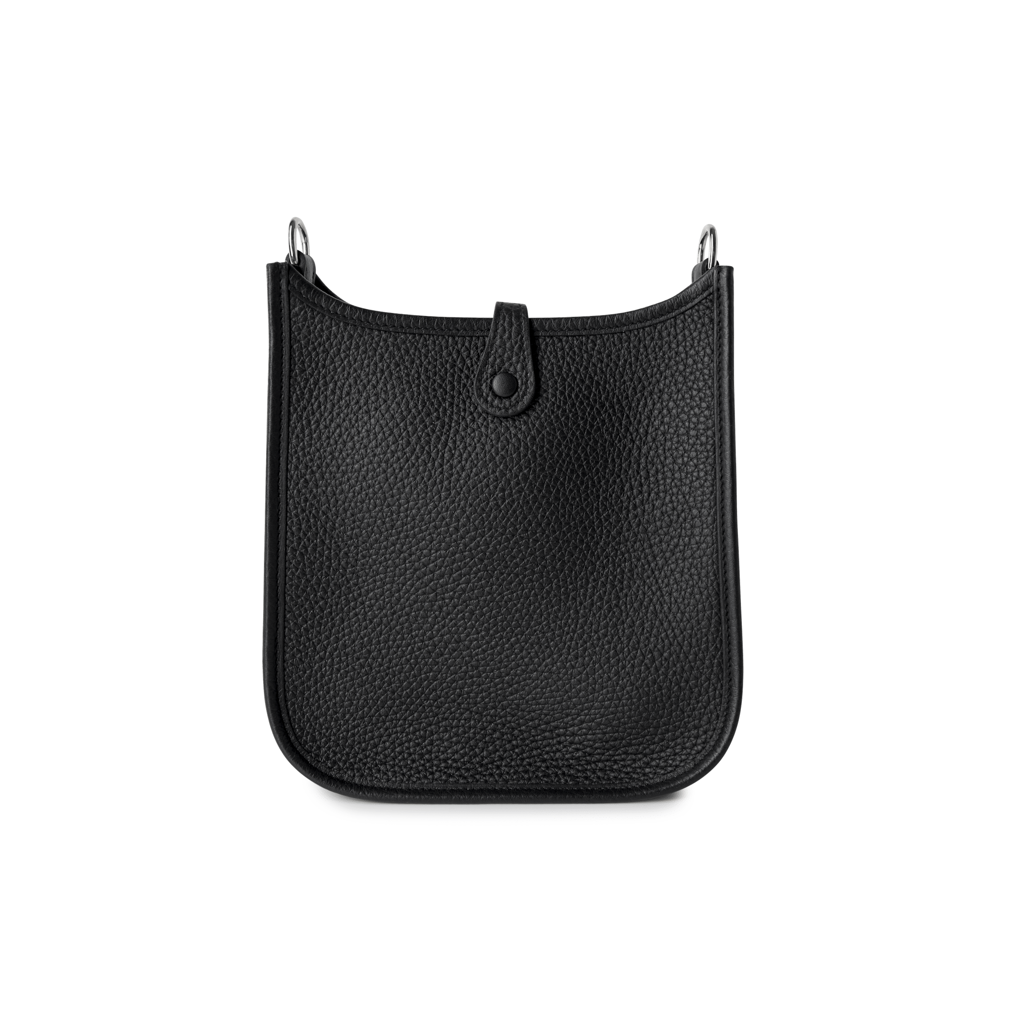 Hermes Handbag Evelyne / Black Taurillon Clemence Evelyne TPM Black w/ Palladium Hardware - Redeluxe