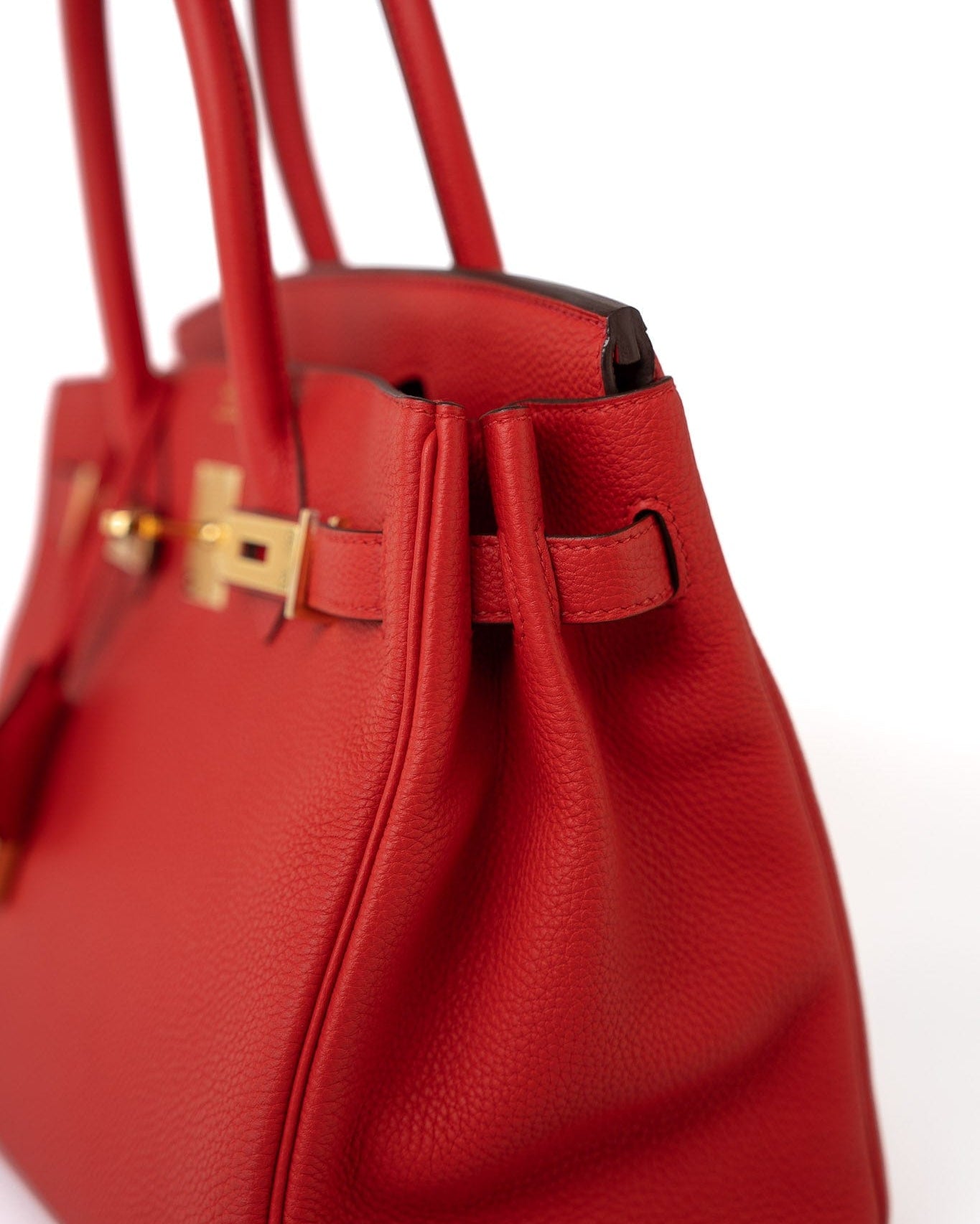 Hermes Handbag Hermes Birkin 30 Rouge de Coeur Togo D Stamp - Redeluxe