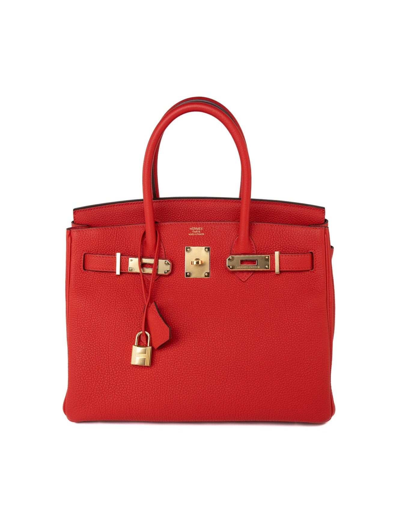 Hermes Handbag Hermes Birkin 30 Rouge de Coeur Togo D Stamp - Redeluxe