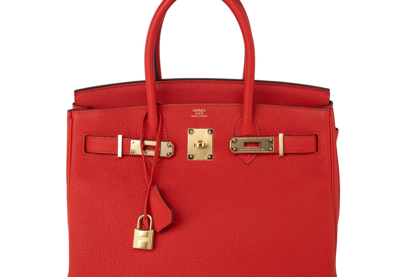 Hermes Handbag Hermes Birkin 30 Rouge de Coeur Togo D Stamp - Redeluxe