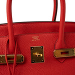 Hermes Handbag Hermes Birkin 30 Rouge de Coeur Togo D Stamp - Redeluxe