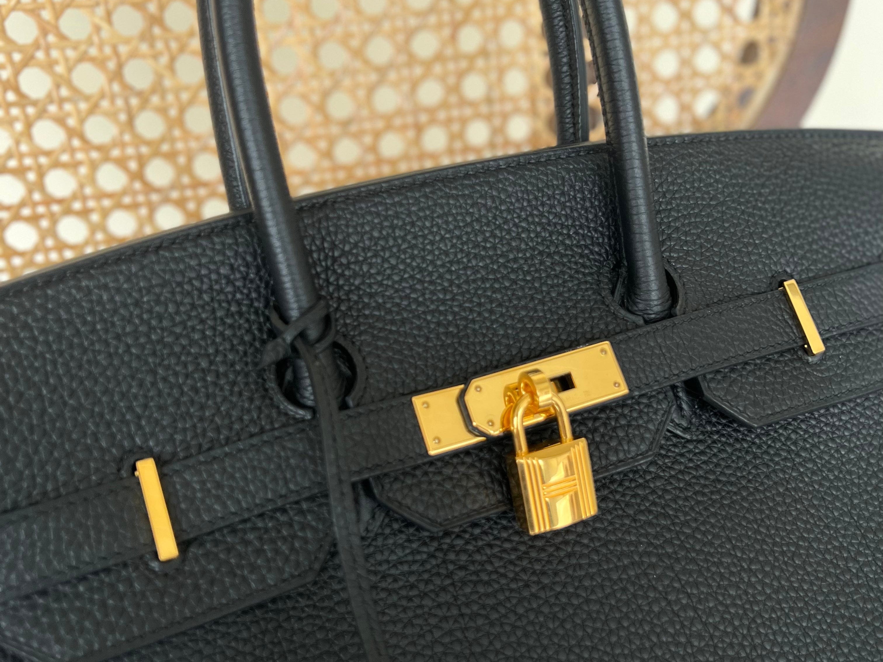 Hermes birkin 35 black togo leather gold hotsell